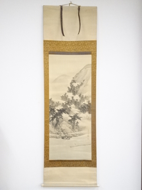 JAPANESE HANGING SCROLL / HAND PAINTED / SCENERY